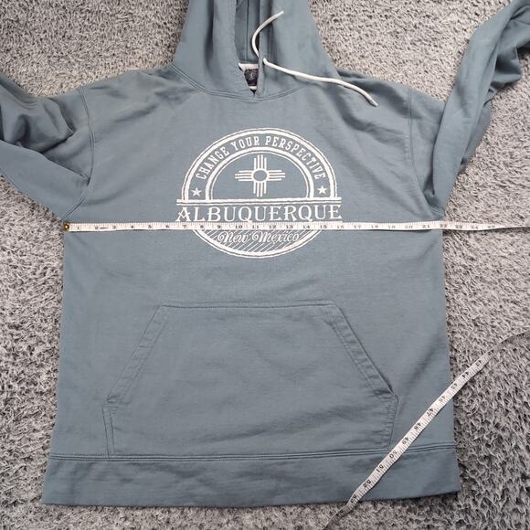Albuquerque New Mexico Hoodie Adult Large Blue Destination Sweatshirt Pullover - Picture 3 of 6
